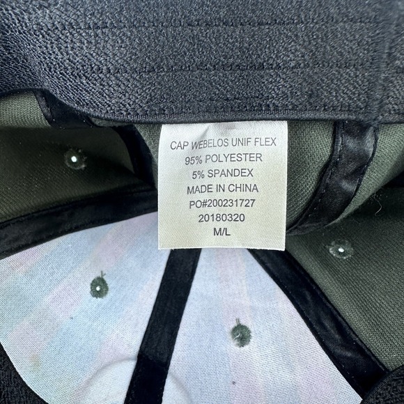 Webelos Hat Cap Fitted M/L Green Red Plaid Crest Mens Outdoor Boy Scouts - Picture 8 of 8